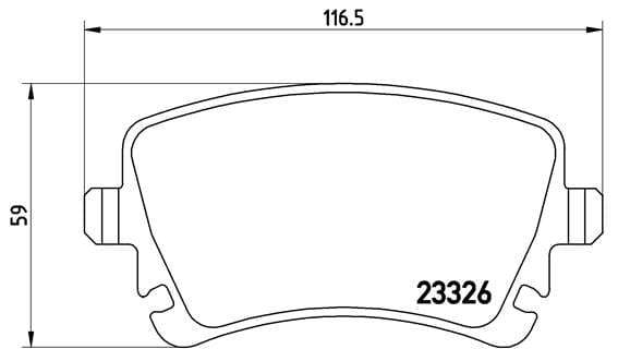 Brembo Brake Pads Rear Audi S4/Vw Kombi ( Set Lh&Rh) (P85064)