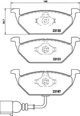 Brembo Brake Pads Front Vw Polo ( Set Lh&Rh) (P85072)