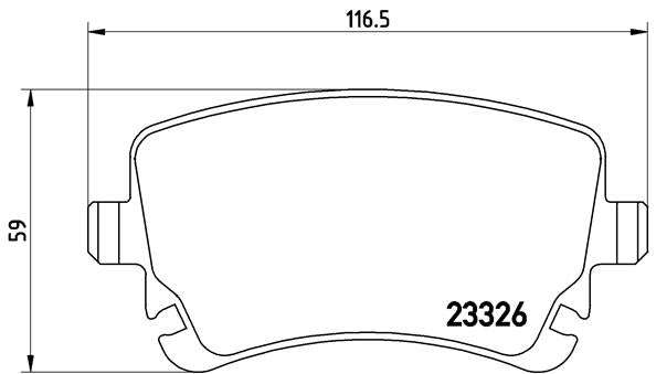 Brembo Brake Pads Rear Audi A8 10/05 A8 ( Set Lh&Rh) (P85076)