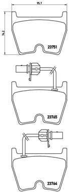 Brembo Brake Pads Front Audi A6 (4B/ C5) ( Set Lh&Rh) (P85078)