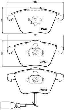 Brembo Brake Pads Front Audi A3/S3/Tt/Vw ( Set Lh&Rh) (P85079)