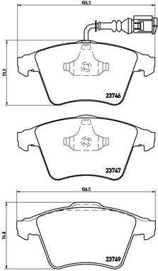 Brembo Brake Pads Front Vw Caravelle ( Set Lh&Rh) (P85082)