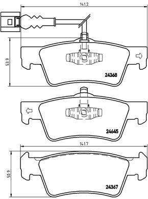 Brembo Brake Pads Rear Vw Kombi ( Set Lh&Rh) (P85091)