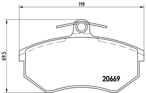 Brembo Brake Pads Front Vw Golf 3/Polo Playa/C ( Set Lh&Rh) (P85093)