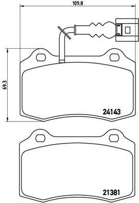 Brembo Brake Pads Front Seat Leon Cupra R ( Set Lh&Rh) (P85104)