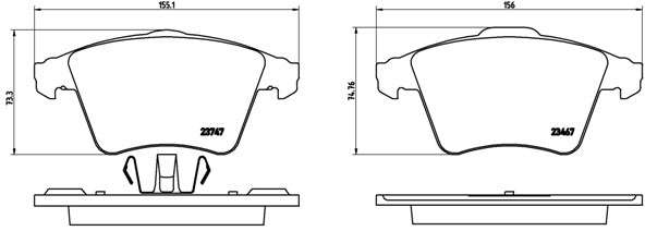 Brembo Brake Pads Front Vw Kombi ( Set Lh&Rh) (P85107)