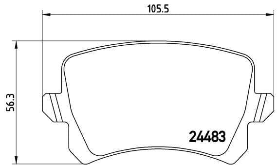 Brembo Brake Pads Rear Vw Vw Tiguan 2.0 ( Set Lh&Rh) (P85109)