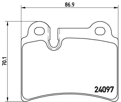 Brembo Brake Pads Rear Vw Toureg 3.0 V6 ( Set Lh&Rh) (P85111)