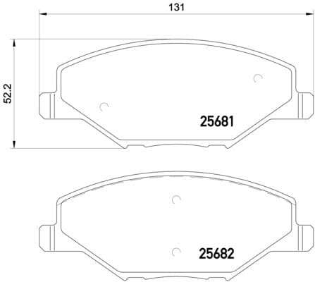 Brembo Brake Pads Front Vw Polo ( Set Lh&Rh) (P85121)