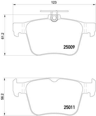 Brembo Brake Pads Rear Audi A3/Golf 7 ( Set Lh&Rh) (P85124)