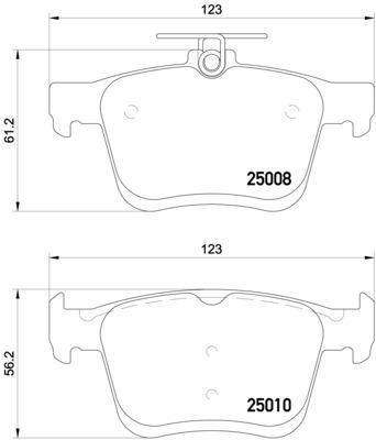 Brembo Brake Pads Rear Audi A3/Golf 7 ( Set Lh&Rh) (P85125)