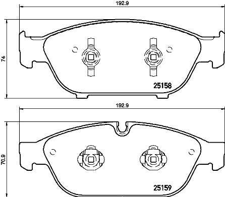 Brembo Brake Pads Front Audi A6/7/8 2009 ( Set Lh&Rh) (P85127)