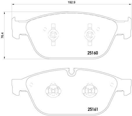Brembo Brake Pads Front Audi S-Q5/ A8 ( Set Lh&Rh) (P85128)