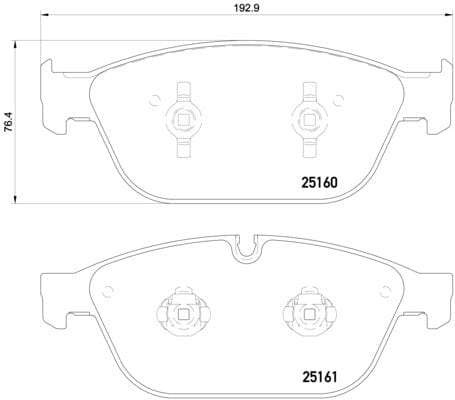 Brembo Brake Pads Front Audi S-Q5/ A8 ( Set Lh&Rh) (P85128)