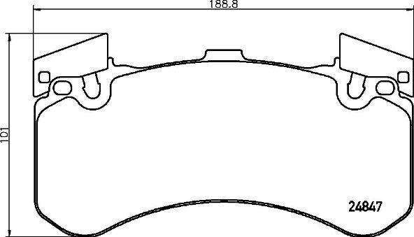 Brembo Brake Pads Front Audi Rs7/S6/Sq5 ( Set Lh&Rh) (P85136)