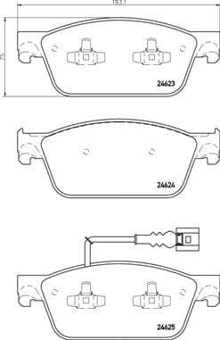 Brembo Brake Pads Front Vw Kombi ( Set Lh&Rh) (P85141)