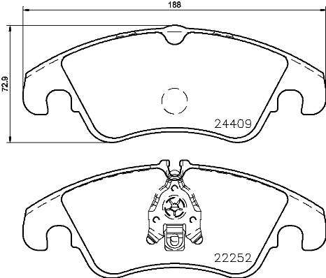 Brembo Brake Pads Front Audi Q5 ( Set Lh&Rh) (P85145)