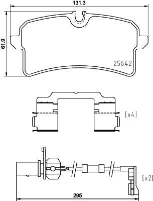 Brembo Brake Pads Rear Audi ( Set Lh&Rh) (P85151)