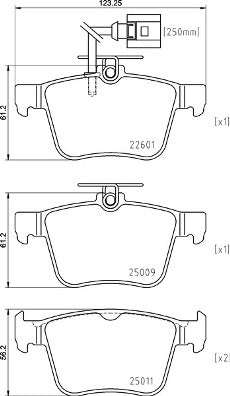Brembo Brake Pads Rear Audi Rs3 8V/Tt-Rs ( Set Lh&Rh) (P85162)