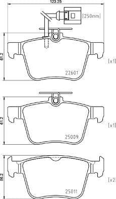 Brembo Brake Pads Rear Audi Rs3 8V/Tt-Rs ( Set Lh&Rh) (P85162)