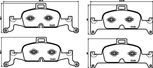 Brembo Brake Pads Front Audi A4 ( Set Lh&Rh) (P85164)