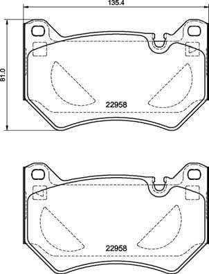 Brembo Brake Pads Front Audi Q5 ( Set Lh&Rh) (P85177)