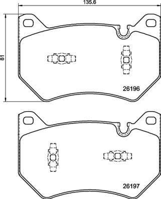 Brembo Brake Pads Front Audi Q5 ( Set Lh&Rh) (P85181)