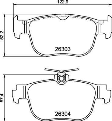 Brembo Brake Pads Rear Audi A3 8Y ( Set Lh&Rh) (P85189)