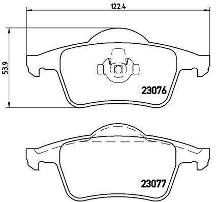 Brembo Brake Pads Rear Volvo S60/S70 V70 ( Set Lh&Rh) (P86014)