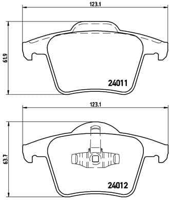 Brembo Brake Pads Rear Volvo Xc90 ( Set Lh&Rh) (P86019)