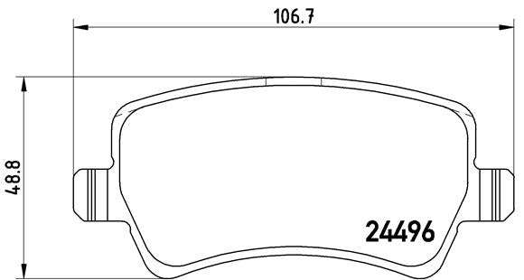 Brembo Brake Pads Rear Volvo Xc60/70 2.4 ( Set Lh&Rh) (P86021)