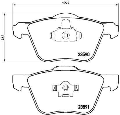 Brembo Brake Pads Front Volvo Xc90 ( Set Lh&Rh) (P86022)