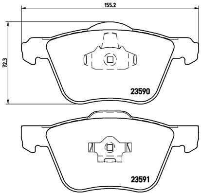 Brembo Brake Pads Front Volvo Xc90 ( Set Lh&Rh) (P86022)