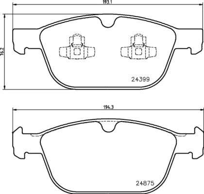Brembo Brake Pads Front Volvo Xc60/70 2.4 ( Set Lh&Rh) (P86023)