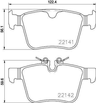 Brembo Brake Pads Rear Jaguar F-Pace/Landrover ( Set Lh&Rh) (P86029)