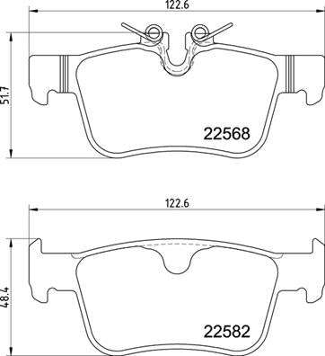 Brembo Brake Pads Rear Volvo ( Set Lh&Rh) (P86030)