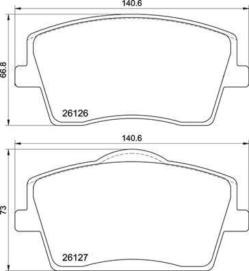 Brembo Brake Pads Front Volvo ( Set Lh&Rh) (P86031)