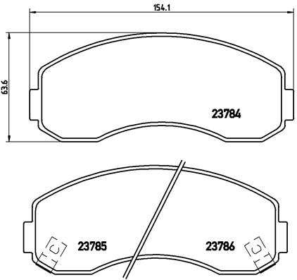 Brembo Brake Pads Front Kia K2700/ Hyundai ( Set Lh&Rh) (P99003)