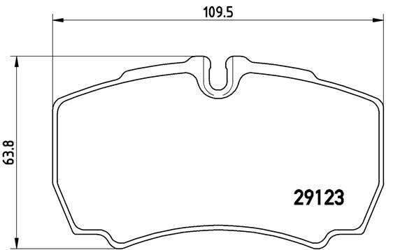Brembo Brake Pads Rear Iveco T/Daily 35S ( Set Lh&Rh) (Pa6023)