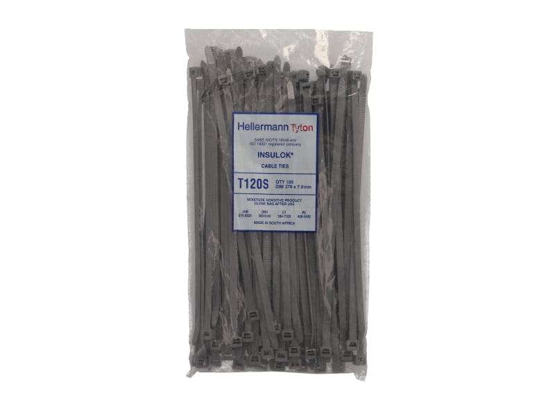 Cable Tie 278 X 7.8 Pack Of 100 (PIT120SGY)