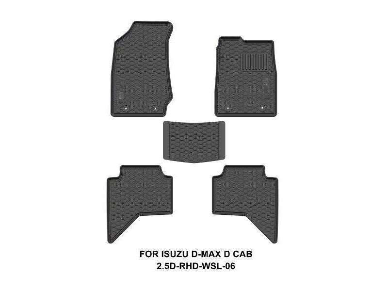 Custom Dna Isuzu D-Max Extended Cab 2013+ Black Rubber Car Mats