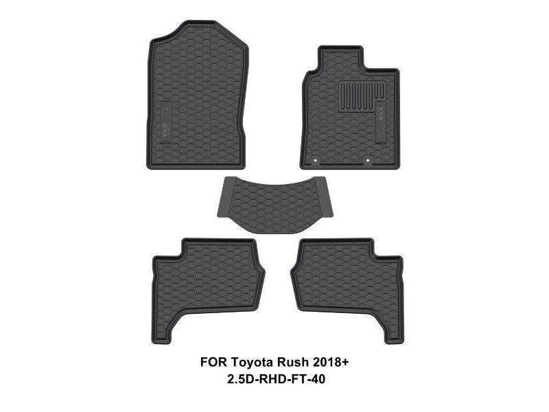 Custom Dna Toyota Rush 2018+ Black Rubber Car Mats