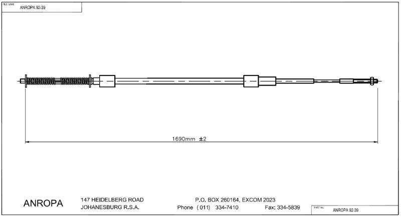 Handbrake Cable Vw Citi Golf