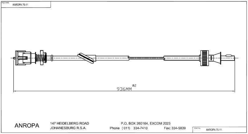 Speedo Cable Hyundai 1.5 Accent (94-98) SC1138