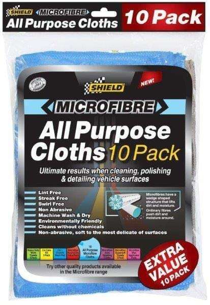 Shield Microfibre All Purpose Cloths 10 Pack