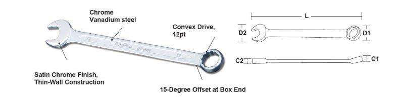 30Mm - Combination Wrench AMPRO T40130