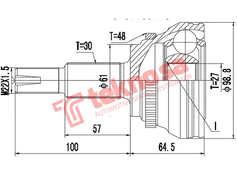 CV Joint Outer Lexus ES300h 2012-2018 2.5VVti 2ARFXE (TO3006A)