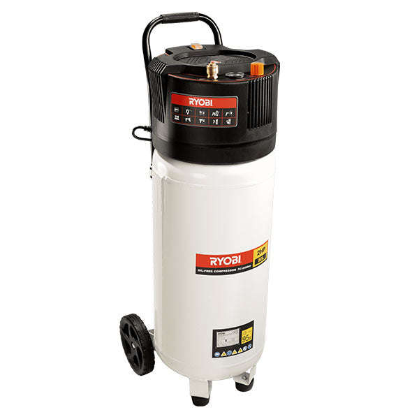 Ryobi Compressor 50L 2Hp Vertical Mount Oil-Less