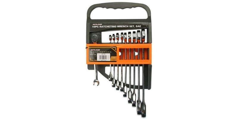 Autogear 10Pc Sae Ratcheting Spanner Set