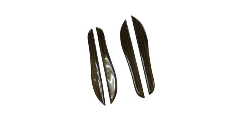 Autogear 2 Piece Curved Door Guard - Carbon Finish